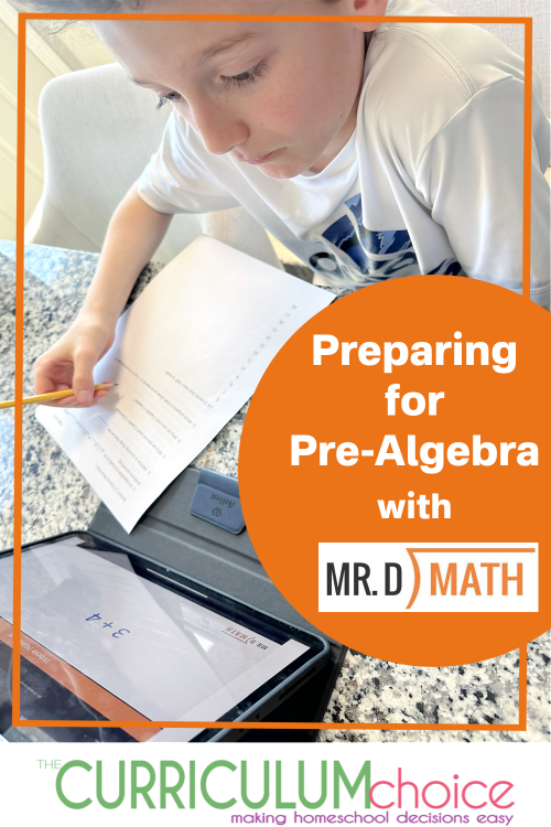 Preparing for Pre-Algebra with Mr. D Math is an online self-paced math course for kids in grades 4-6 focuses on building a strong foundation for Pre-Algebra.