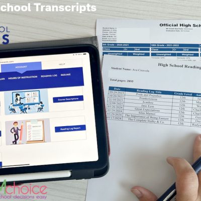 Creating High School Transcripts is easy! With Homeschool Records you can keep attendance logs, reading logs, course descriptions and more!