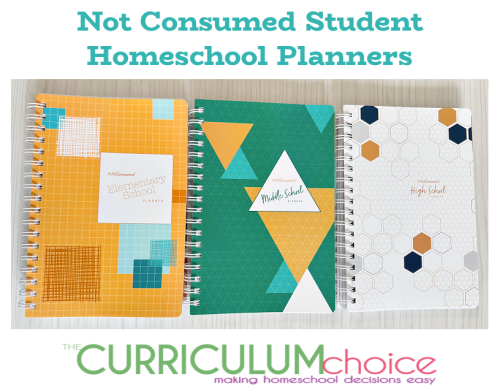 Not Consumed Student Homeschool Planner Covers