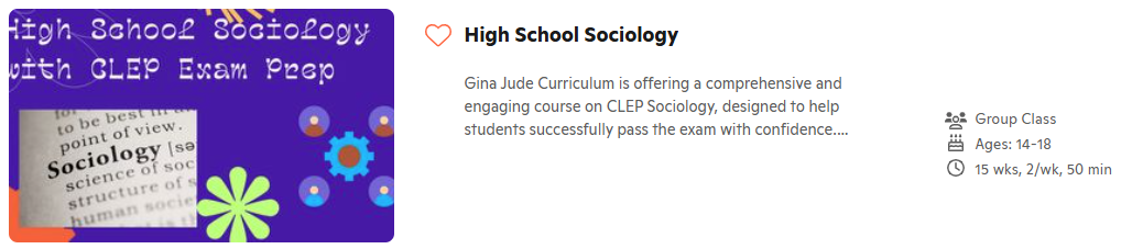 Outschool high school sociology