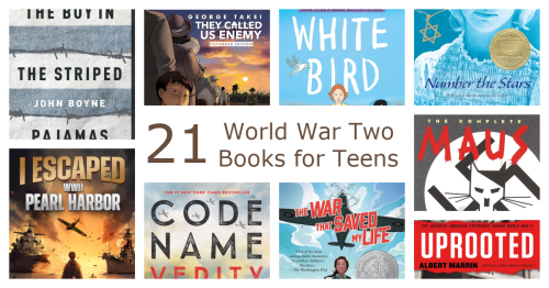 This is a collection of World War Two Books for Teens including books for younger and older teens as well as fiction and non-fiction selections.
