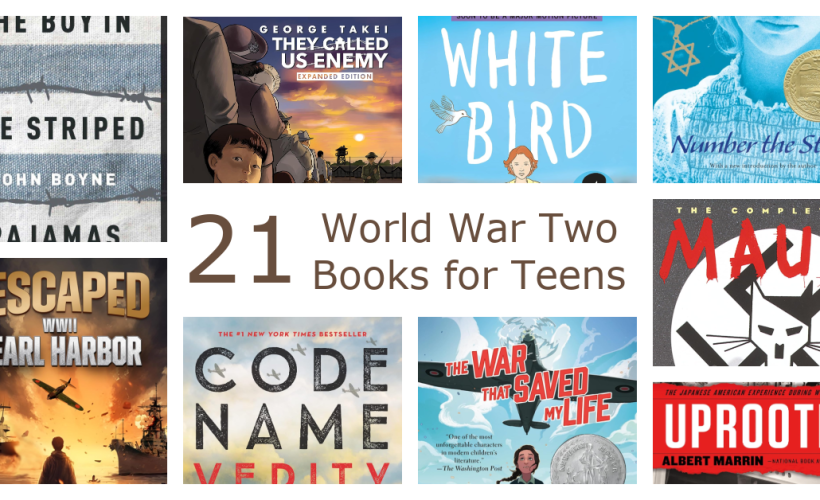This is a collection of World War Two Books for Teens including books for younger and older teens as well as fiction and non-fiction selections.
